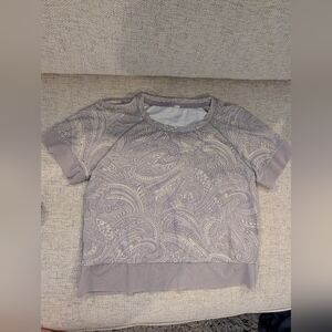Lululemon Paisley Short Sleeve Crop Top